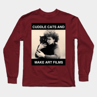 Cuddle Cats and Make Art Films Long Sleeve T-Shirt
